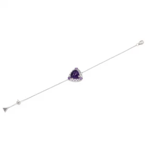 Amethyst Bracelet in White Gold - Image 2