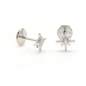 Brilliant Diamond Stud Earrings in White Gold - Image 2