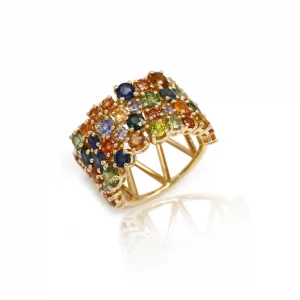 Dubai Downtown Multigem Sapphire Ring - Image 2