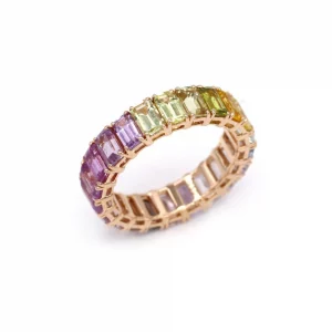 Multicolored Sapphires Ring - Image 2