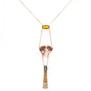 Radiant Symphony: Multigem Statement Necklace - Image 2