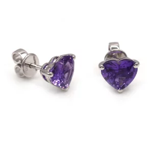 Chic Sparkle: Amethyst Stud Earrings - Image 2