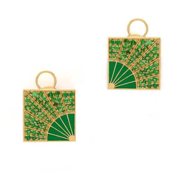 Tsavorite Stud Earrings in Yellow Gold