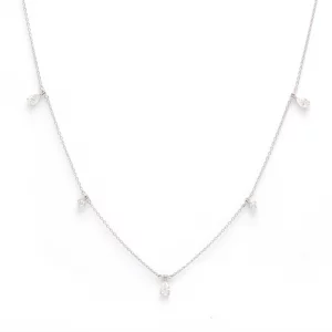 Elegant Pear-Shaped Diamond Choker Necklace - Image 2