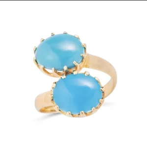 Turquoise in Yellow Gold Ring - Image 2