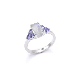 Moonlit Majesty: Sapphire & Moonstone Ring - Image 2