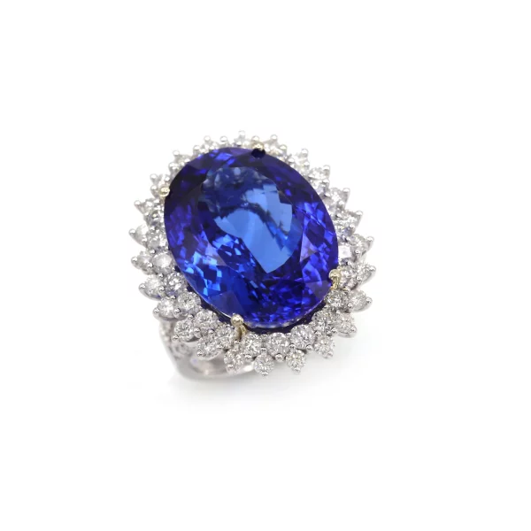 Tanzanite & Diamond Gold Ring