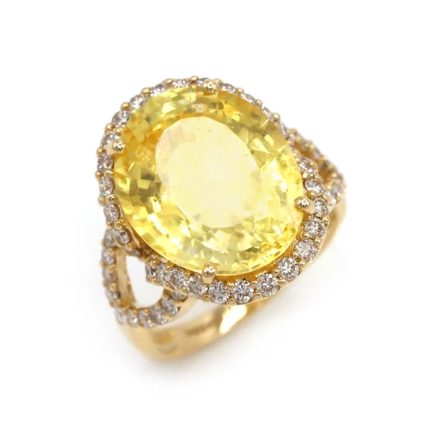 Yellow Sapphire and Diamond Statement Earrings