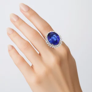 Tanzanite & Diamond Gold Ring - Image 3