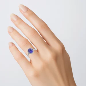 Exquisite Tanzanite & Diamond Ring - Image 3