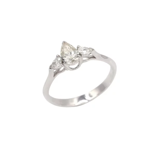 Pear Diamond White Gold Ring