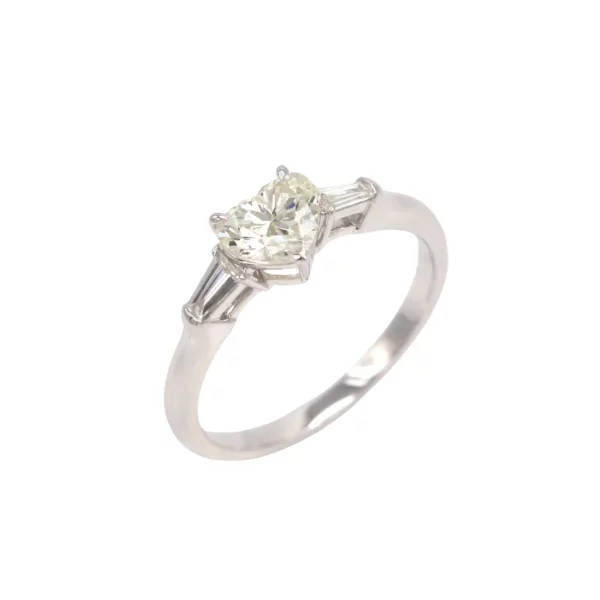 Fancy and Taper Baguette Diamond White Gold Ring