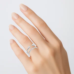 White Gold Ring with Natural Diamonds - Image 3