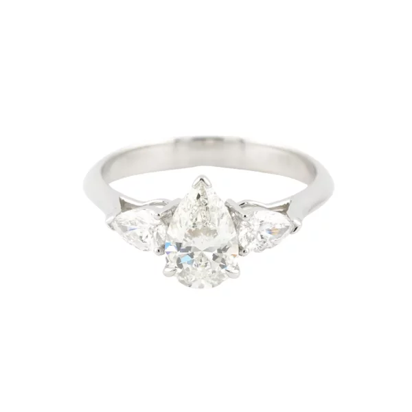 Pear Diamond White Gold Ring
