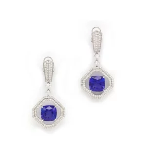 Earrings With Tanzanites-11.92 cts